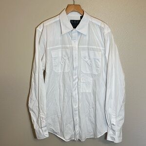 MG Black White Long Sleeve Button Down Shirt